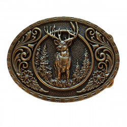 Boucle de ceinture chasseur nature cerf chasse, Tucker