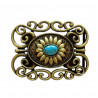 boucle de ceinture imitation pierre turquoise