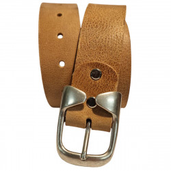 Ceinture homme cuir souple, couleur caramel. Idée cadeau personnalisée. Fait main, Tucker