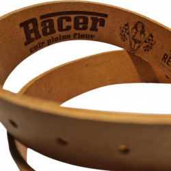 Ceinture homme cuir souple, couleur caramel. Idée cadeau personnalisée. Fait main, Tucker