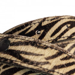 Ceinture femme motifs zèbre, poils véritables,  Tucker