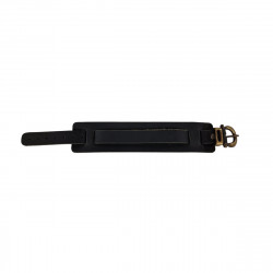 Bracelet de force cuir noir, fait main, Tucker