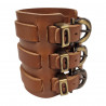 Bracelet de force marron, solide et confortable, cuir pleine fleur, made in la France Sevrier, by Tucker