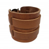 Bracelet de force cuir marron Tucker. Leather strength bracelet  for men.