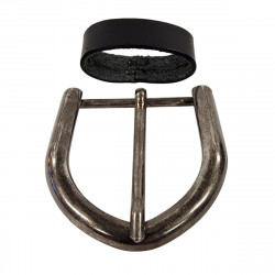 Boucle de ceinture vintage, anthracite,  Tucker