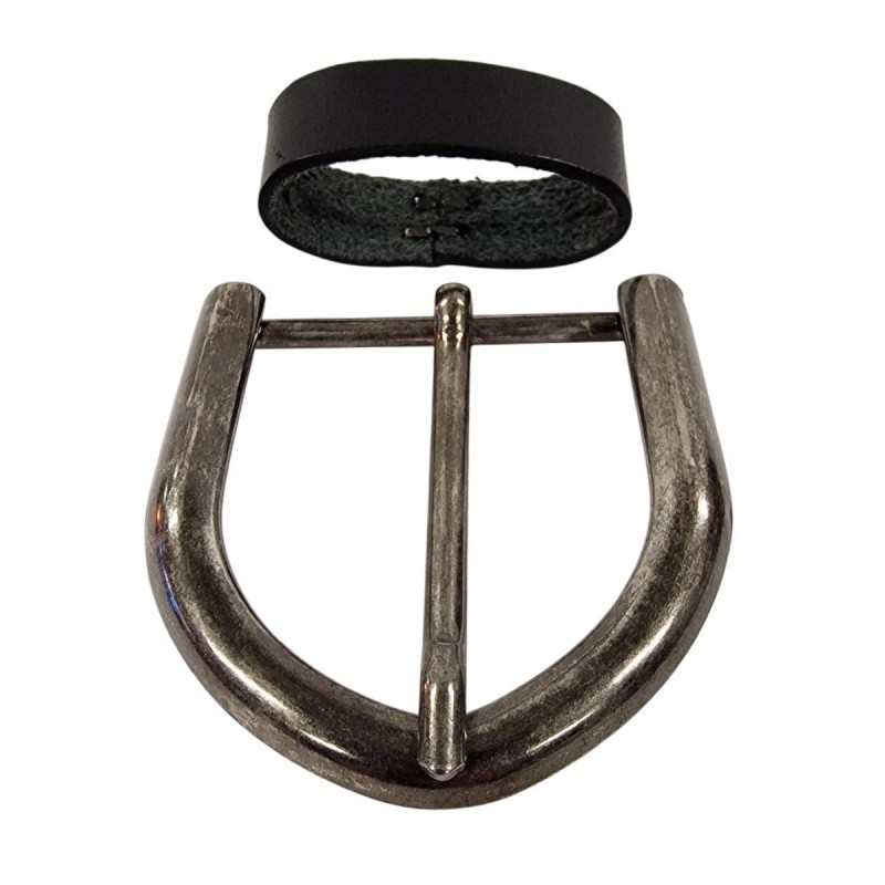Boucle de ceinture vintage, anthracite,  Tucker