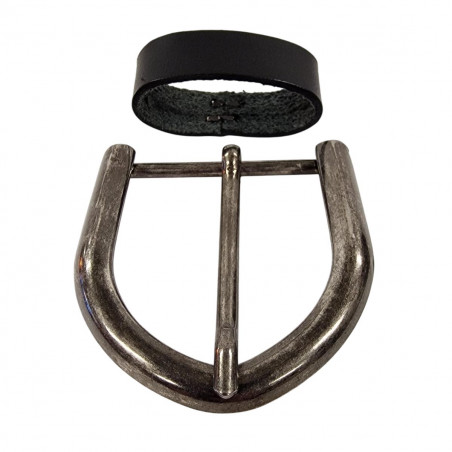 Boucle de ceinture vintage, anthracite,  Tucker