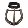 Boucle de ceinture vintage, anthracite,  Tucker