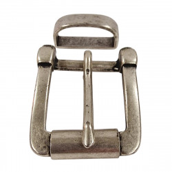 Boucle de ceinture vintage, argent vieilli, Tucker