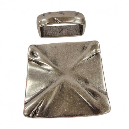 Boucle de ceinture plaque, fermeture bouton de col,  Tucker