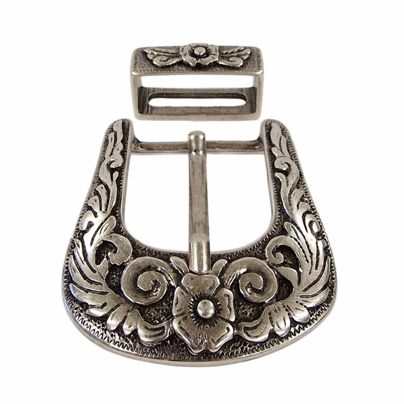 Boucle de ceinture style western, boucle à motifs,  Tucker