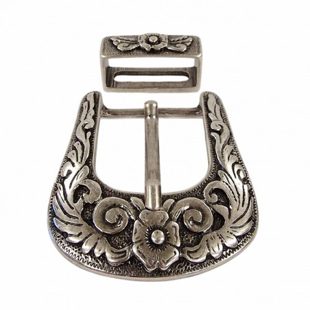 Boucle de ceinture style western, boucle à motifs,  Tucker