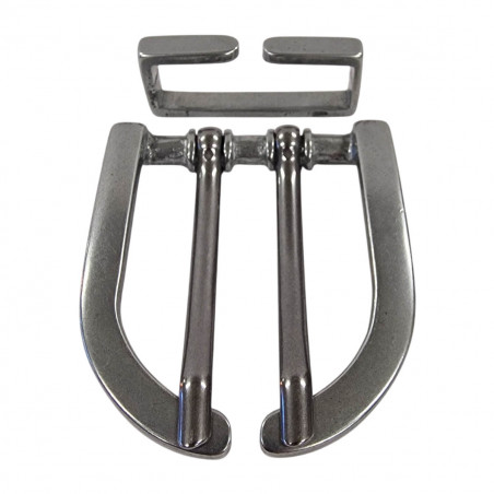 Boucle de ceinture double ardillon, style contemporain,  Tucker