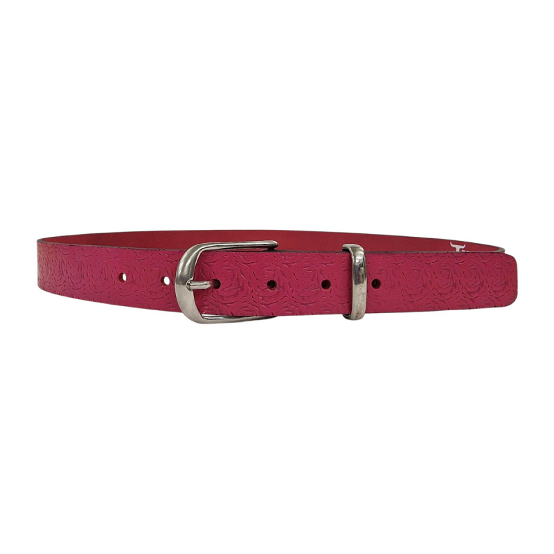 Ceinture girly , cuir rose,  Atelier Résonance