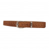 Ceinture cuir embossé, cuir de taureau. Ceinture style Yellow Stone. Mode durable