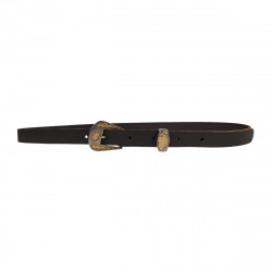 Ceinture femme fine cuir couleur bistre, Tucker