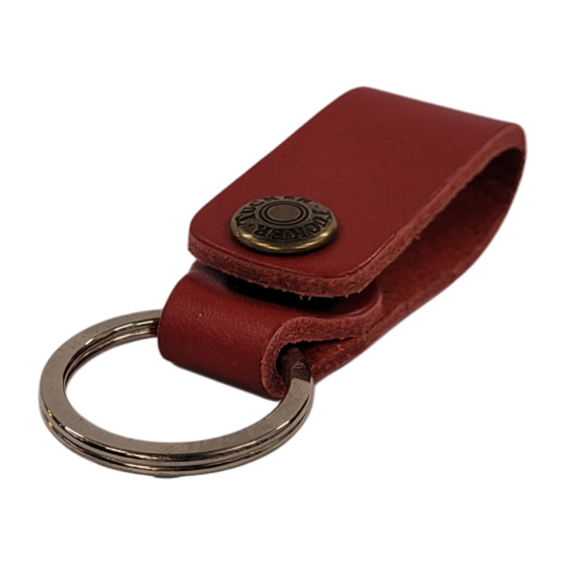 Porte-clefs assortie ceinture Tucker. Accessoire artisanale en cuir pleine fleur. Mode durable,