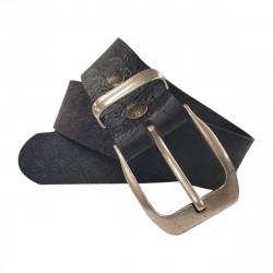 Ceinture large embossée motif roses, Tucker